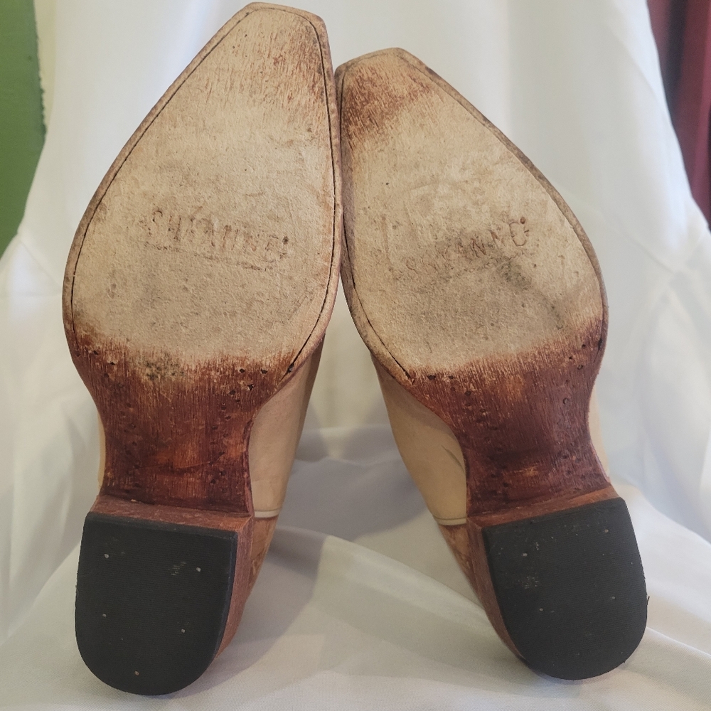 Sz8 Real Leather Embroidered Western Cowboy Boots - Picture 4 of 6